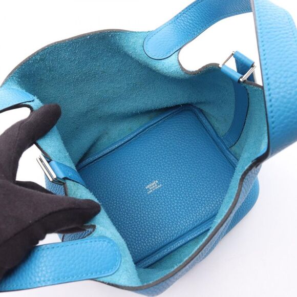 Hermes Picotin Lock PM Handbag Blue - Picture 8 of 10